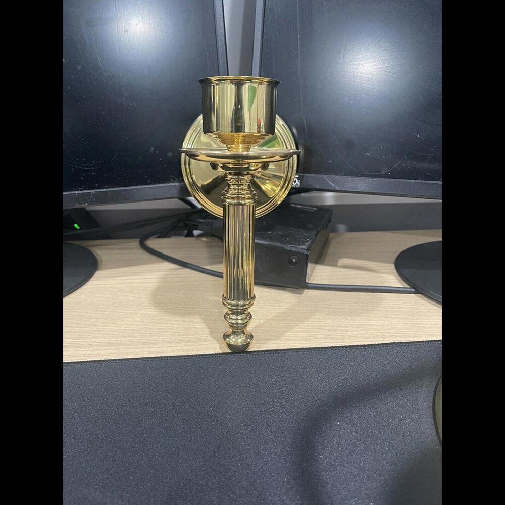 Vintage Solid Brass Wall Sconces Gold Metal Candle Holder Elegant